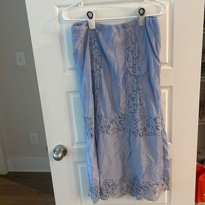 Show Me Your Mumu Light Blue Midi Skirt L